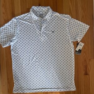 Callaway Men's Golf Polo with Blue Pattern